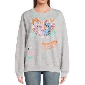 XXLNDisney Stitch Women's Pullover Crewneck Sweatshirt Stitch Pull On Plus Size